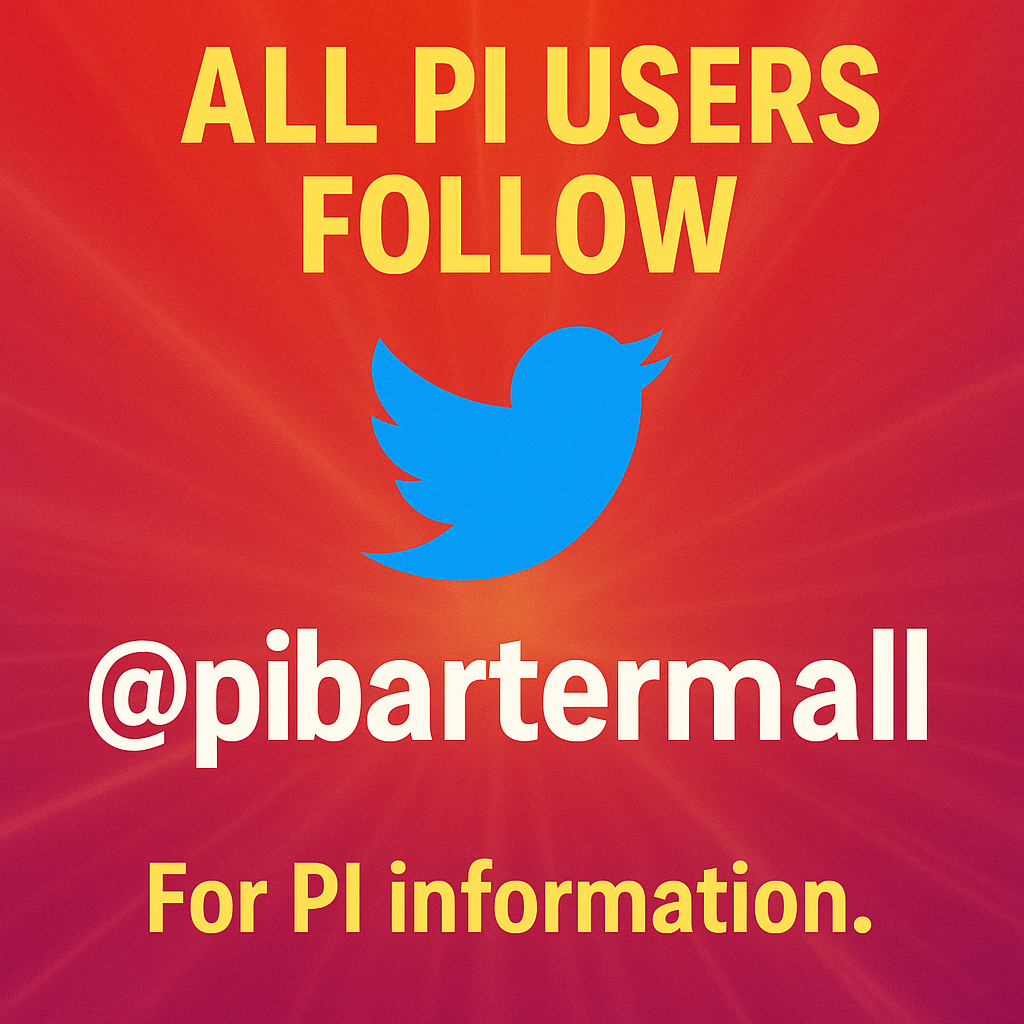 Follow @pibartermall for Pi updates